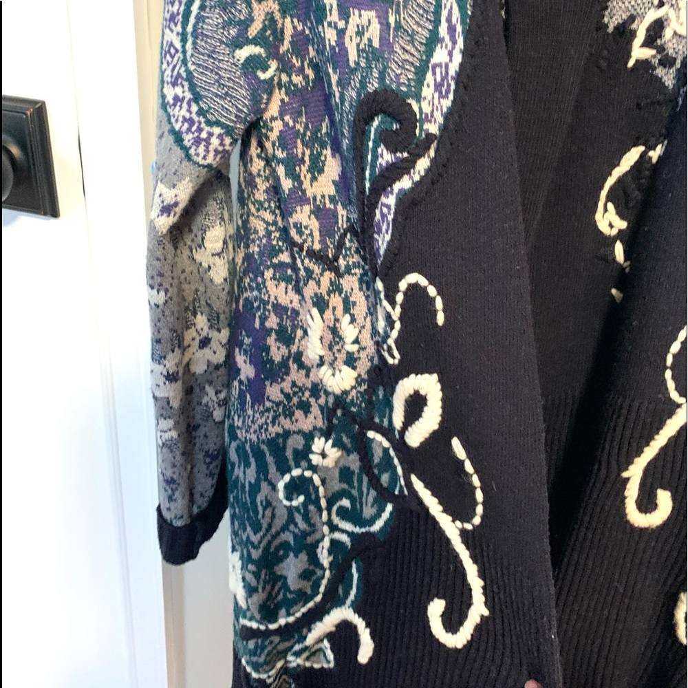 Anthropologie Emmia Hand Stitched Cardigan Monogram - Picture 5 of 14